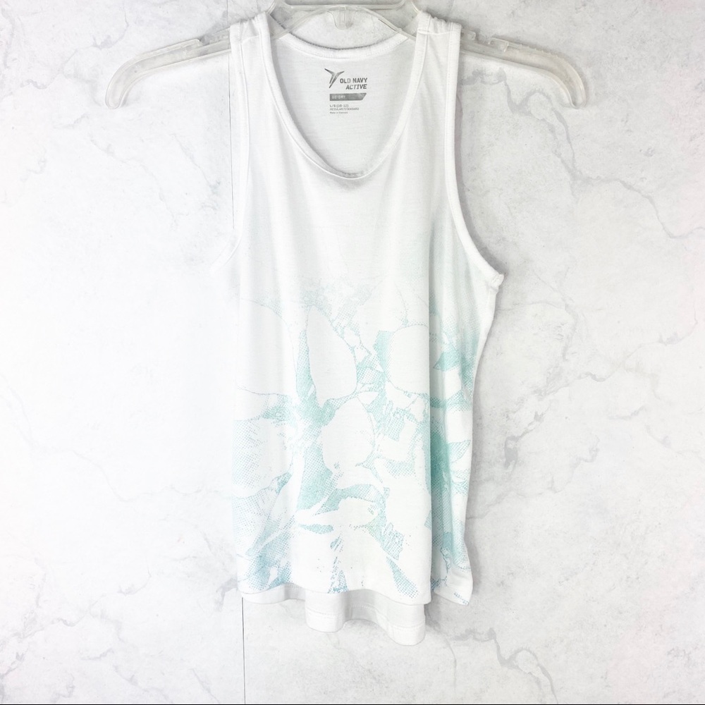 [ON] White Graphic Tank Top